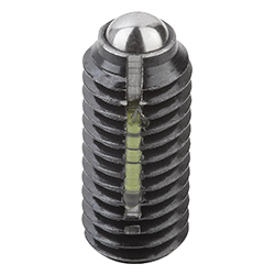 Spring plunger spring force, with thread lock, steel, Comp:Ball steel (03031)