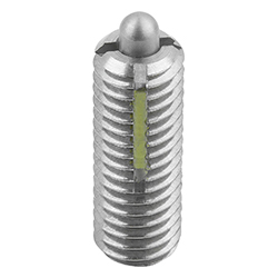 Spring plunger spring force, with thread lock, stainless steel, Comp:Pin stainless steel (03056)