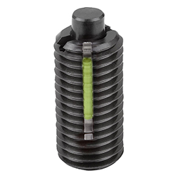 Spring plunger standard spring force steel, with thread lock, Comp:Pin steel (03041)