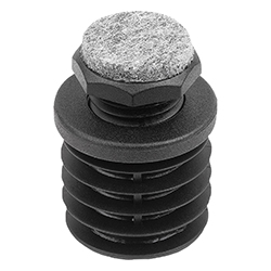 Adjustment plugs with felt glide surface form A round (27799)