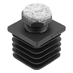 Adjustment plugs with felt glide surface form B square (27799)