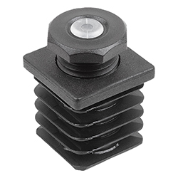 Adjustment plugs with non-slip inserts, form B square (27799)