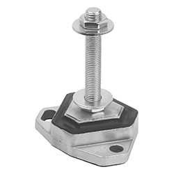 Vibration absorber screw on with threaded spindle, aluminium (27761)