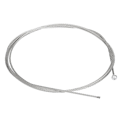 Wire cable with ball, stainless steel (03096)