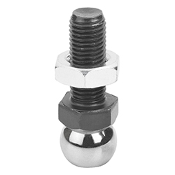 Clamping ball for telescopic clamping unit, for screw fastening, form C, steel (02408)