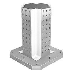 Tombstone fixture sides, with grid holes, form B, GJL300 (01854)