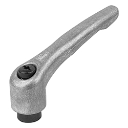 Clamping lever with internal thread, zinc bright (06450)