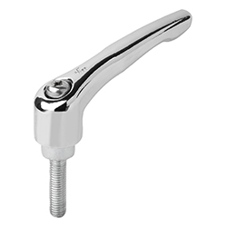 Clamping lever with external thread, zinc high-gloss chromed (06460-05)