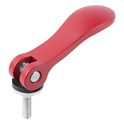 Cam lever with external thread, aluminium powder-coated, inch (04232)