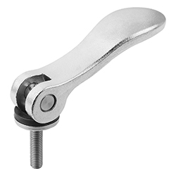 Cam lever with external thread, stainless steel, inch (04232)