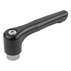 Clamping lever flat, internal thread, zinc, inch (06449)