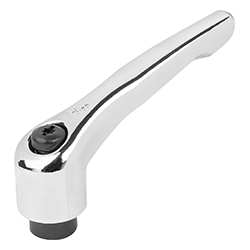 Clamping lever, zinc silver high-gloss chromed, inch (06450)