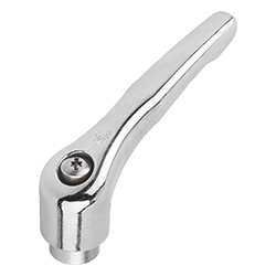 Clamping lever, zinc silver high-gloss chromed, inch (06451)