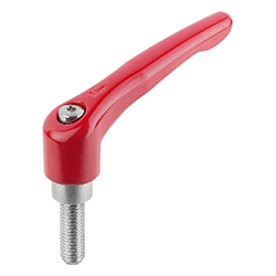 Clamping lever with external thread, handle powder-coated, inch (06461)