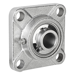 Pillow block bearing flange bearing, MUCF, stainless steel (24242)