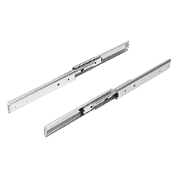 Telescopic rail, full extension, load capacity up to 30 kg, steel (21334)