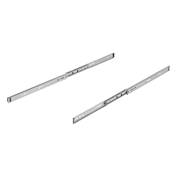 Telescopic rail, partial extension, load capacity up to 45 kg, steel (21334)