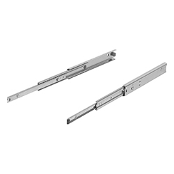 Telescopic rail, over extension, steel (21334-35)