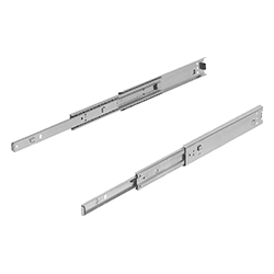 Telescopic rail, over extension, steel (21334-40)