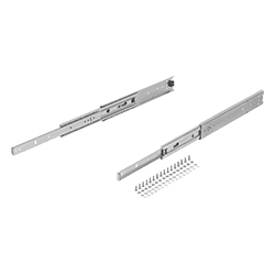 Telescopic rail, over extension, steel (21334-65)