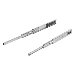 Telescopic rail, full extension, steel (21335)