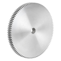 Spur gear straight, form B without hub, module 2 toothing milled, steel (22400)