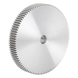 Spur gear straight, form B without hub, module 1 toothing milled, steel (22400)