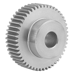 Spur gear straight, form A with hub, stainless steel (22400)