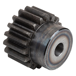 Spur gear straight, module 3 toothing hardened, form A with hub, steel (22401)