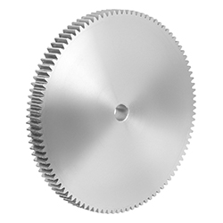 Spur gear straight, form B without hub, module 3 toothing milled, stainless steel (22400)