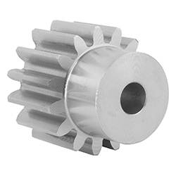 Spur gear straight, form A with hub, module 3 toothing milled, stainless steel (22400)