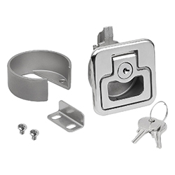 Snap lock with handle fold-down, form A lockable, stainless steel (05596)