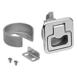 Snap lock with handle fold-down, form B not lockable, stainless steel (05596)