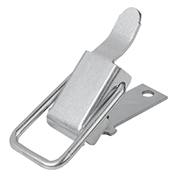 Latch with draw bail, fastening holes covered, form B, steel or stainless steel (05531)