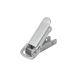 Latch with draw bail, fastening holes covered, form A, steel or stainless steel (05536)