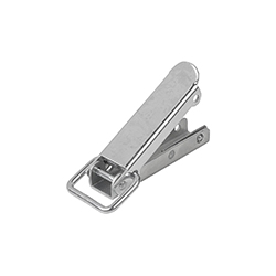 Latch with draw bail, fastening holes covered, form B, steel or stainless steel (05536)