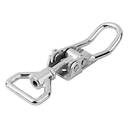 Latch with swing bail, adjustable, fastening holes visible, form A standard (05552)