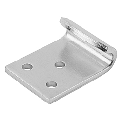 Catch plate for latch, adjustable, form A, steel or stainless steel (05552)