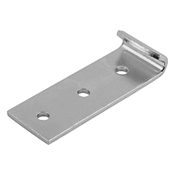 Catch plate for latch, adjustable, form B, steel or stainless steel (05552)