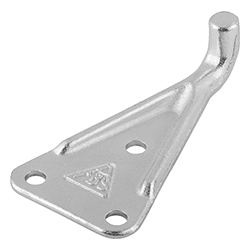 Catch plate for latch, heavy-duty version, form A screw on, steel galvanised and passivated (05560)