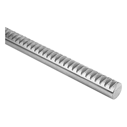 Gear rack straight, round, stainless steel (22425)