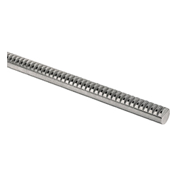 Gear rack straight, round, steel (22425)