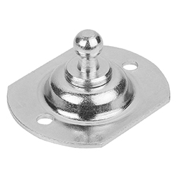 Round bracket, form A, steel or stainless steel (27659)