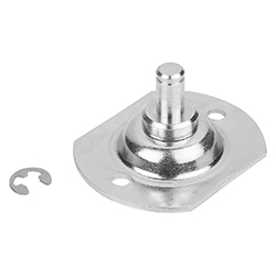 Round bracket, form B, steel or stainless steel (27659)