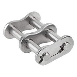 Link, form E link with spring clip connection stainless steel (22213)