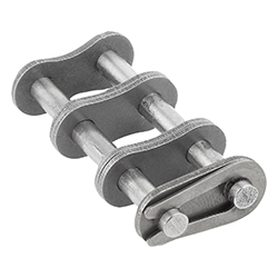 Link, form E link with spring clip connection, steel (22202)