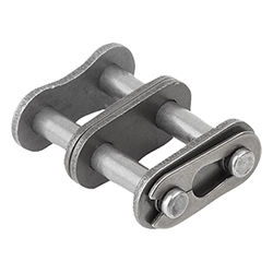 Link, form E link with spring clip connection, steel (22201)