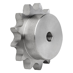 Sprocket single, stainless steel, pre-drilled, ISO=16B-1 (22255)