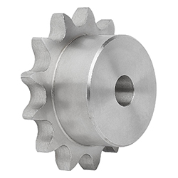 Sprocket single, stainless steel, pre-drilled, ISO=12B-1 (22255)