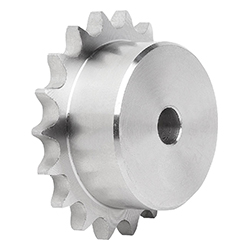 Sprocket single, stainless steel, pre-drilled, ISO=08B-1 (22255)